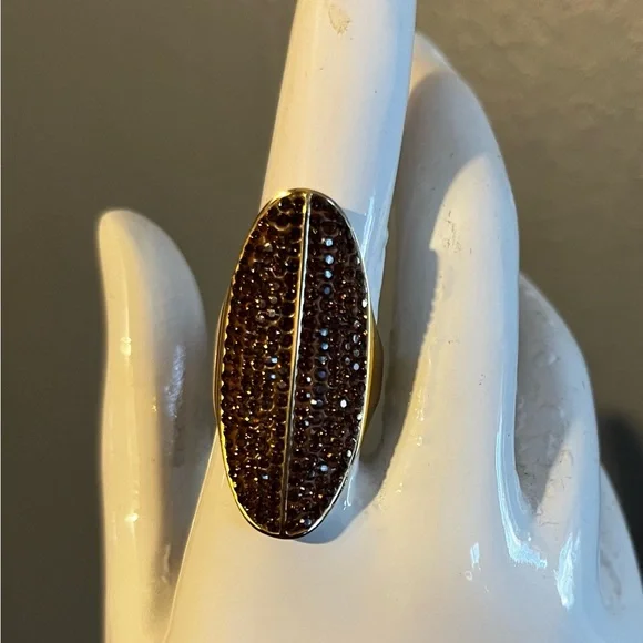 Henri Bendel Tribal Brown Crystal Ring - Picture 9 of 10